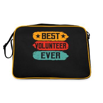 Bester Freiwilliger Aller Zeiten Beruf Freiwillig - Retro Tasche - Schwarz/Gold - Hinten