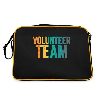 Freiwilligen Team Freiwillig Beruf Freiwilliger - Retro Tasche - Schwarz/Gold - Hinten