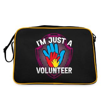 I am only a voluntary volunteer - Retro Bag - black/gold - Back