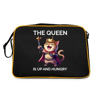 Fur Parents Kitten Cat Daddy Cat Mom - Retro Bag - black/gold - Back