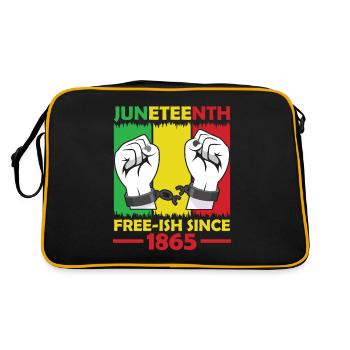 Juneteenth Free Ish since 1865 Afrika Black - Retro Bag - black/gold - Back