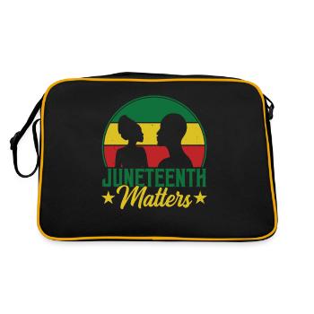 Juneteenth Matters African American Black 1865 - Retro Bag - black/gold - Back