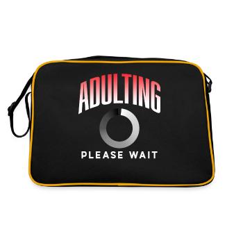 Grow Up Please Wait Birthday Puberty - Retro Bag - black/gold - Back