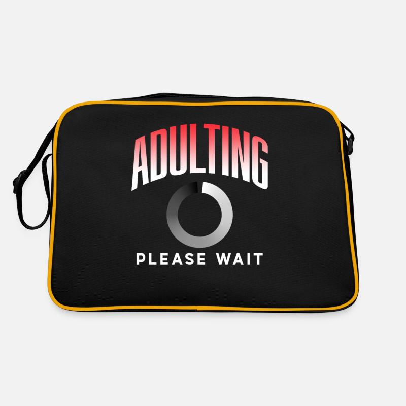 Erwachsen Werden Bitte Warten Geburtstag Pubertät Retro Tasche
