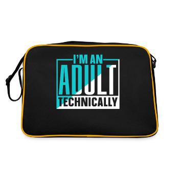Je suis un adulte Techniquement adulte - Sac Retro - noir/or - Dos