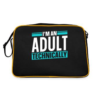 Je suis un adulte Techniquement adulte - Sac Retro - noir/or - Dos