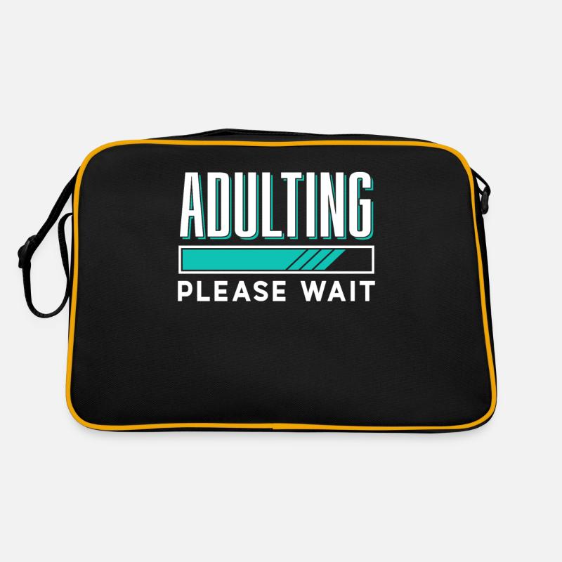 Erwachsen Werden Bitte Warten Pubertät Geburtstag Retro Tasche