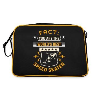 Patinage de vitesse Fait que vous êtes le meilleur patineur du monde - Sac Retro - noir/or - Dos