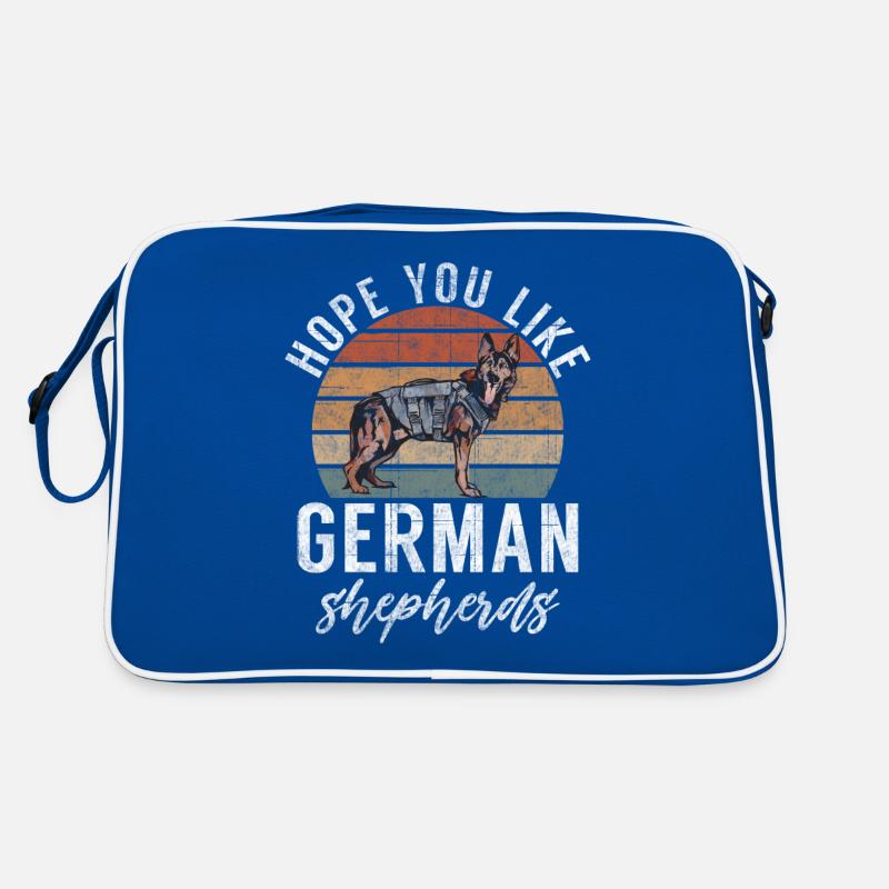 Deutscher Schäferhund Geschenke Retro Tasche