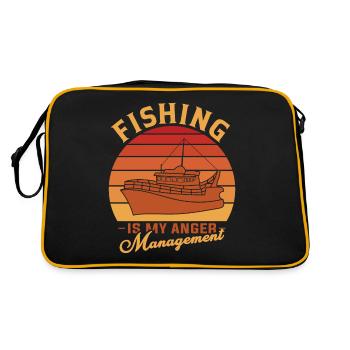 Fishing is my anger management 1 - - Retro Bag - black/gold - Back