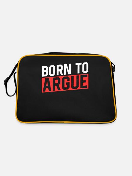 Né pour argumenter avocat - Sac Retro - noir/or - Dos