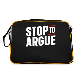 Arrêtez d’argumenter - Sac Retro - noir/or - Dos