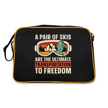 Ski de fond Une paire de skis sont rétro ski - Sac Retro - noir/or - Dos