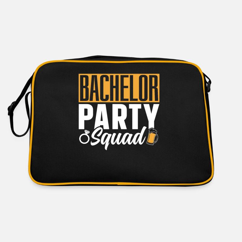 Junggesellenabschied Squad Braut Junggeselle Retro Tasche