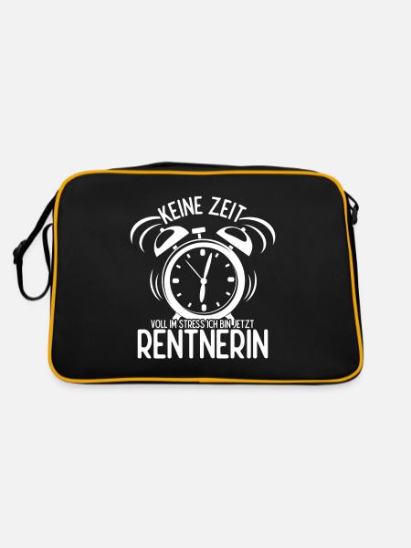 Lieblings Oma Ruhestand Rente Spruch Omi Oma Gesch - Retro Tasche - Schwarz/Gold