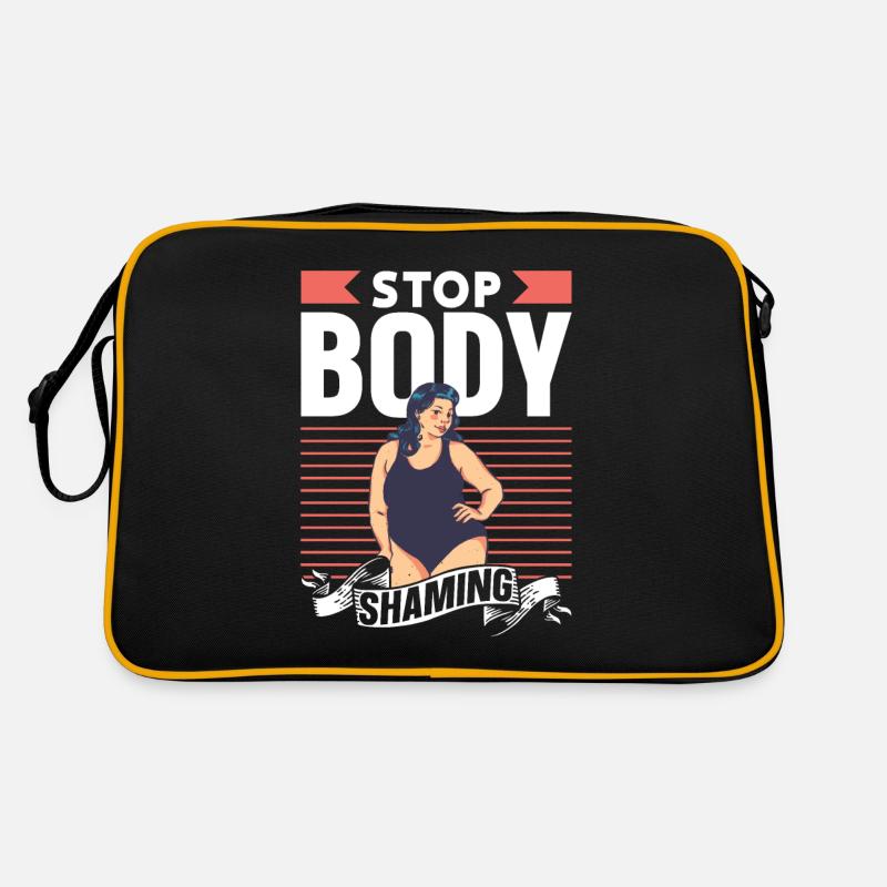 Schluss Mit Body Shaming Bodyshaming Ärgern Retro Tasche