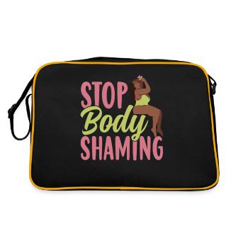 Plus de body shaming agaçant bodyshaming - Sac Retro - noir/or - Dos