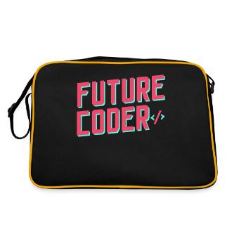 Future Coder Coding Code Programmer - Retro Bag - black/gold - Back