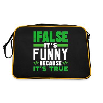false it's funny because it's true false true - Retro Bag - black/gold - Back