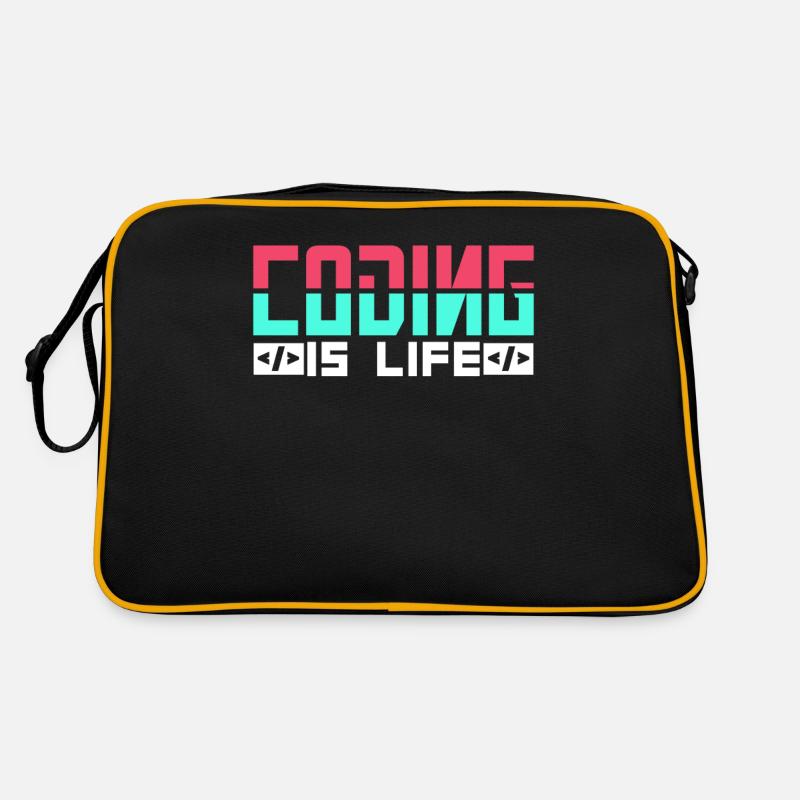 Coding is Life Programmer Coder Code Retro Bag