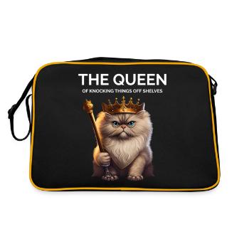 Sarcastic Cat - Retro Bag - black/gold - Back