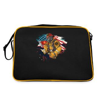 Pompier Valor Courage Honor Fire - Sac Retro - noir/or - Dos