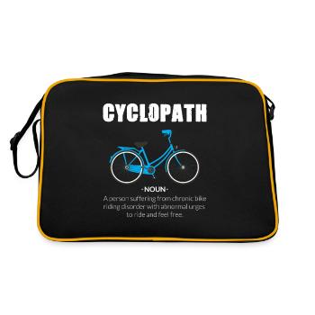 Cycliste Cadeau Cyclopathe Cycliste Cycliste - Sac Retro - noir/or - Dos