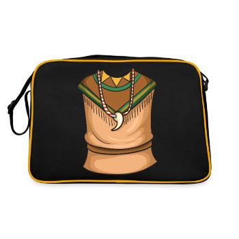 Costume indien - Sac Retro - noir/or - Dos