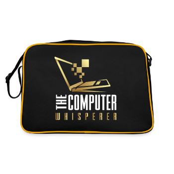 Lustiger Informatiker Spruch, Informatik - Retro Tasche - Schwarz/Gold - Hinten