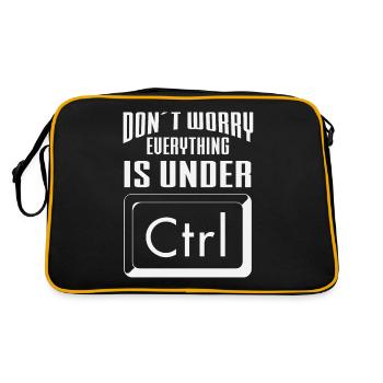 Lustiger Informatiker Spruch, Informatik - Retro Tasche - Schwarz/Gold - Hinten