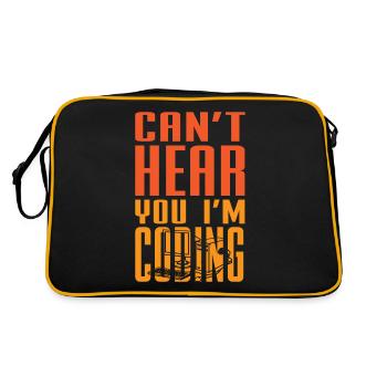 Lustiger Informatiker Spruch, Informatik - Retro Tasche - Schwarz/Gold - Hinten
