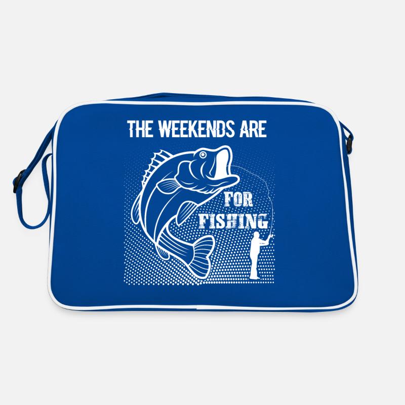 Die Wochenenden sind zum Fischen da - Retro Tasche