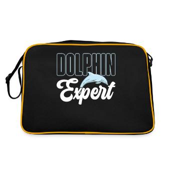 Dolphin Expert Dolphin Dolphin Dolphin Lovers - Retro Bag - black/gold - Back