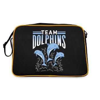 Team Dolphins Dolphin Dolphin Lovers Dolphin - Retro Bag - black/gold - Back
