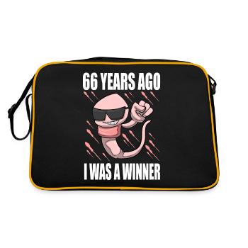 Man Sperm Birthday 66 Year Old - Retro Bag - black/gold - Back