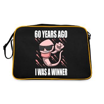 Man Sperm Birthday 60 Year Old - Retro Bag - black/gold - Back
