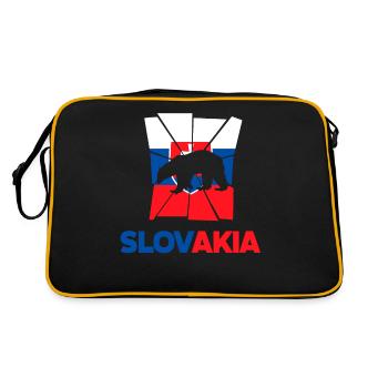 Slovaquie slovaque Citation du drapeau slovaque - Sac Retro - noir/or - Dos