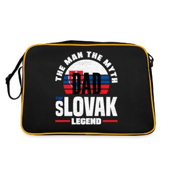 Slovaquie slovaque Citation du drapeau slovaque - Sac Retro - noir/or - Dos