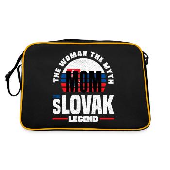 Slovaquie slovaque Citation du drapeau slovaque - Sac Retro - noir/or - Dos