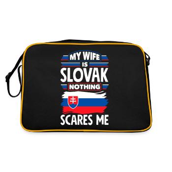 Slovaquie slovaque Citation du drapeau slovaque - Sac Retro - noir/or - Dos