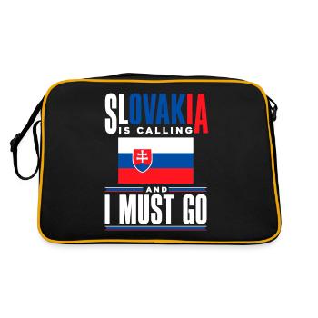 Slovaquie slovaque Citation du drapeau slovaque - Sac Retro - noir/or - Dos
