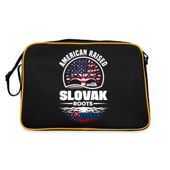 Slovaquie slovaque Citation du drapeau slovaque - Sac Retro - noir/or - Dos