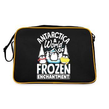 Antarctica a world of frozen enchantment - Retro Bag - black/gold - Back