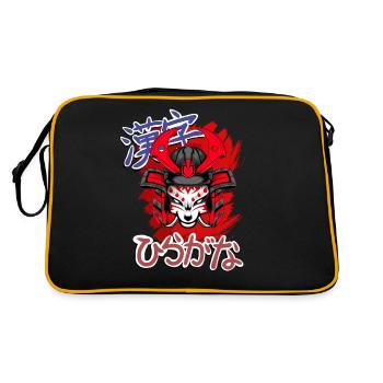 Kitsun Vaporwave Japonais Kami Vaporwave Kitsune - Sac Retro - noir/or - Dos