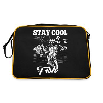 Stay cool & move to fishing - - Retro Bag - black/gold - Back
