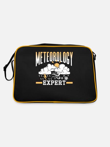 Expert en météorologie Météorologue spécialiste des prévisions météorologiques - Sac Retro - noir/or - Dos