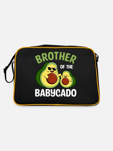brother of Babycado Guacamole Avocado Lover - Retro Bag - black/gold - Back