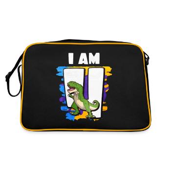 4th birthday - Retro Bag - black/gold - Back