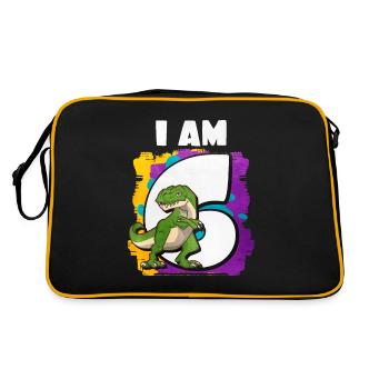 6th birthday - Retro Bag - black/gold - Back