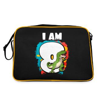 8th birthday - Retro Bag - black/gold - Back